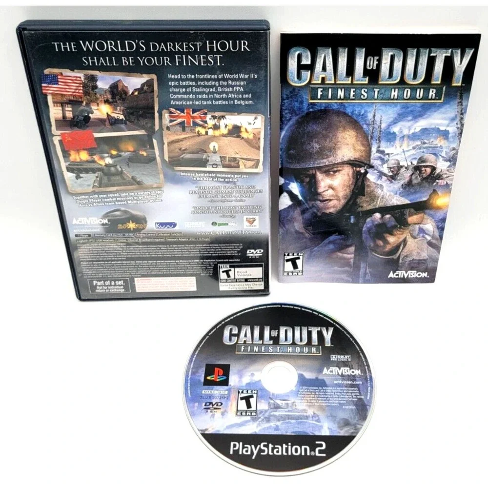 CALL OF DUTY FINEST HOUR ONE CIB‎ PS2 COMPLETE IN BOX PLAYSTATION 2